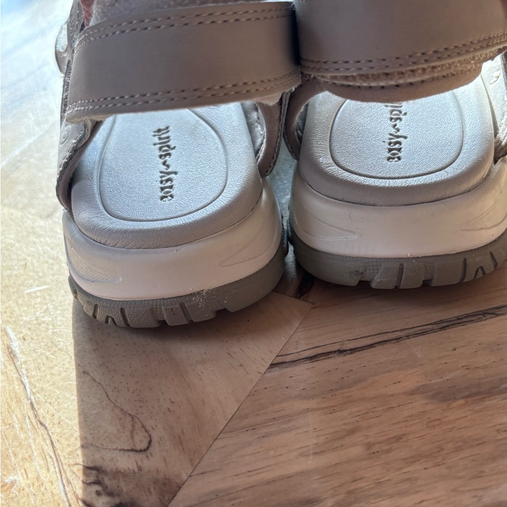Easy Spirit Beige Taupe Adjustable Strap Comfort Sandals - Picture 3 of 6